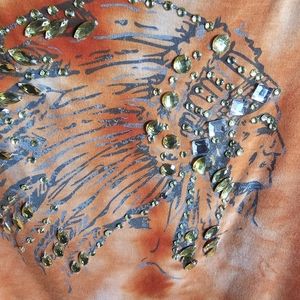 Double D Rhinestone top. Sz Small